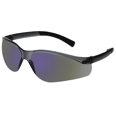 Sellstrom X330, Safety Glasses, Anti-Scratch, Blue Mirror Lens, Smoke Frame, Half-Frame S73481